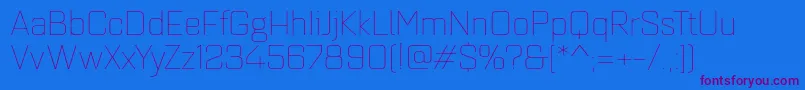 More about Quarcaextthin Font Quarcaextthin Font – Purple Fonts on Blue Background