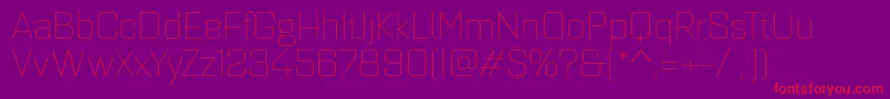 Fonte Quarcaextthin – fontes vermelhas em um fundo violeta