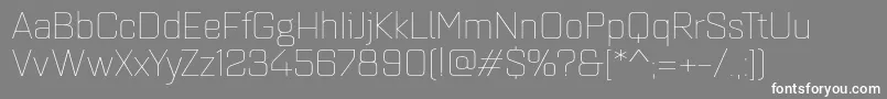 Quarcaextthin Font – White Fonts on Gray Background