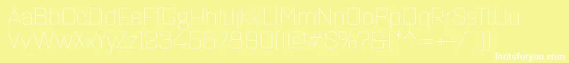 Quarcaextthin Font – White Fonts on Yellow Background