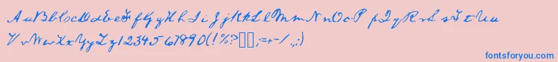 Alincolnfont Font – Blue Fonts on Pink Background