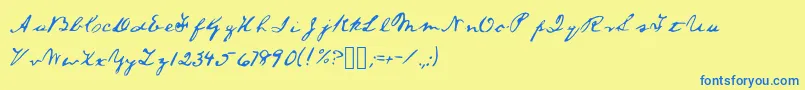 Alincolnfont Font – Blue Fonts on Yellow Background