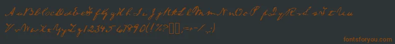 Alincolnfont Font – Brown Fonts on Black Background