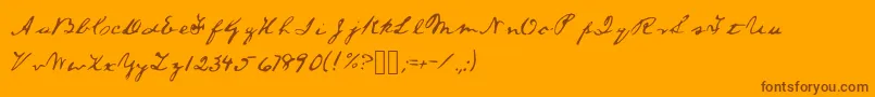 Alincolnfont Font – Brown Fonts on Orange Background