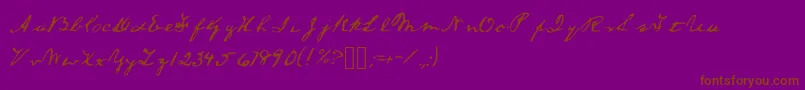 Alincolnfont Font – Brown Fonts on Purple Background
