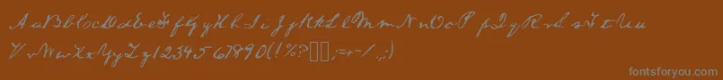 Alincolnfont Font – Gray Fonts on Brown Background