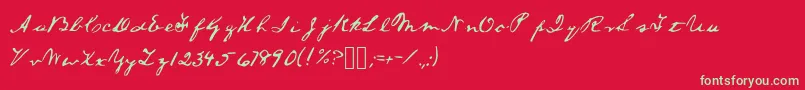 Alincolnfont Font – Green Fonts on Red Background