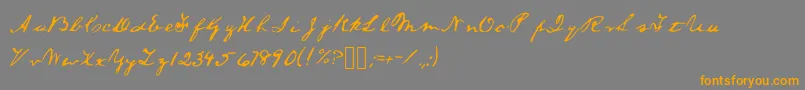 Alincolnfont Font – Orange Fonts on Gray Background