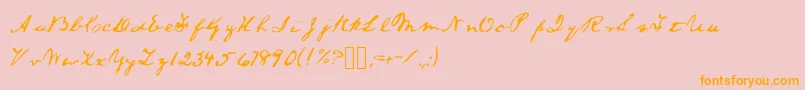 Alincolnfont Font – Orange Fonts on Pink Background