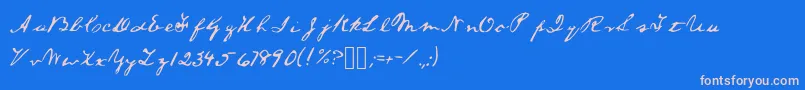 Alincolnfont Font – Pink Fonts on Blue Background
