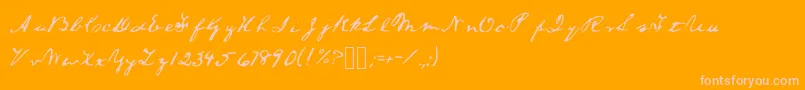 Alincolnfont Font – Pink Fonts on Orange Background