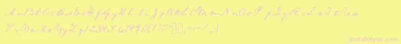 Alincolnfont Font – Pink Fonts on Yellow Background