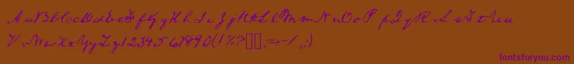 Alincolnfont Font – Purple Fonts on Brown Background