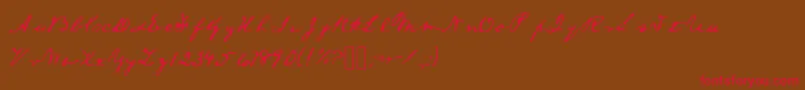 Alincolnfont Font – Red Fonts on Brown Background