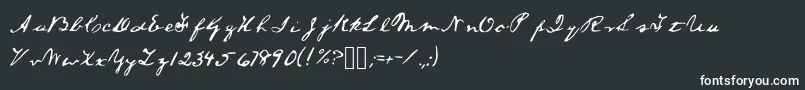 フォントAlincolnfont – 黒い背景に白い文字