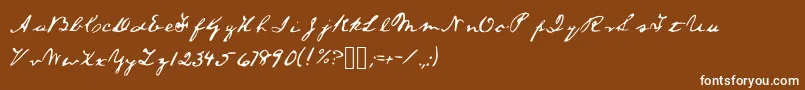 Alincolnfont Font – White Fonts on Brown Background
