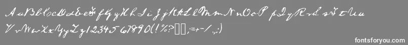 Alincolnfont Font – White Fonts on Gray Background
