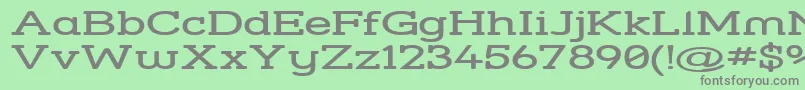 フォントStrslswi – 緑の背景に灰色の文字