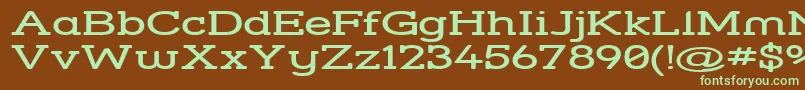 Strslswi Font – Green Fonts on Brown Background