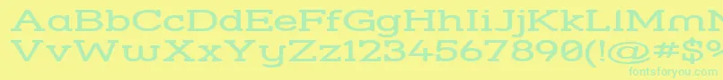 Strslswi Font – Green Fonts on Yellow Background
