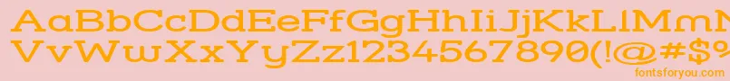 Strslswi Font – Orange Fonts on Pink Background