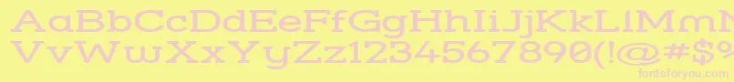 Strslswi Font – Pink Fonts on Yellow Background