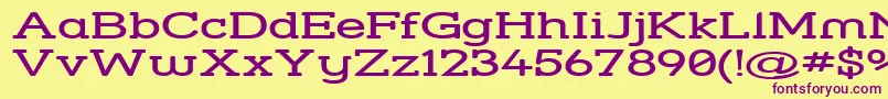 Strslswi Font – Purple Fonts on Yellow Background