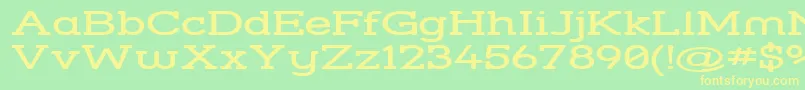 Strslswi Font – Yellow Fonts on Green Background