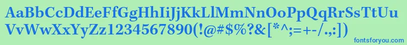 KeplerstdSemiboldcapt Font – Blue Fonts on Green Background