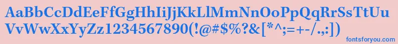 KeplerstdSemiboldcapt Font – Blue Fonts on Pink Background