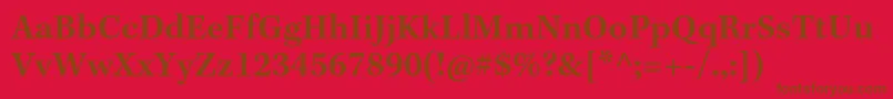 KeplerstdSemiboldcapt Font – Brown Fonts on Red Background