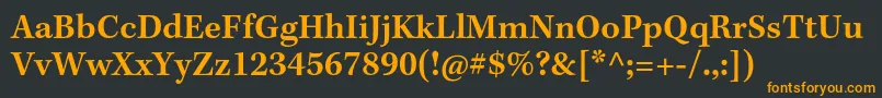 KeplerstdSemiboldcapt Font – Orange Fonts on Black Background