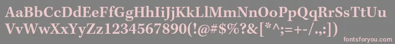 KeplerstdSemiboldcapt Font – Pink Fonts on Gray Background