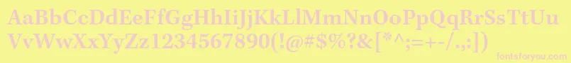 KeplerstdSemiboldcapt Font – Pink Fonts on Yellow Background