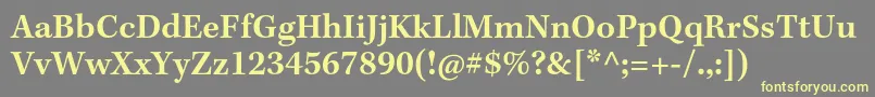 KeplerstdSemiboldcapt Font – Yellow Fonts on Gray Background