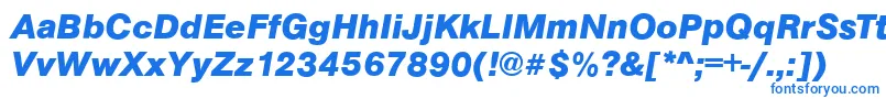 Шрифт ArezzoBoldItalic – синие шрифты на белом фоне