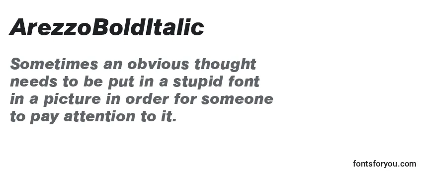 Review of the ArezzoBoldItalic Font