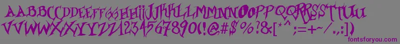 Borracho Font – Purple Fonts on Gray Background