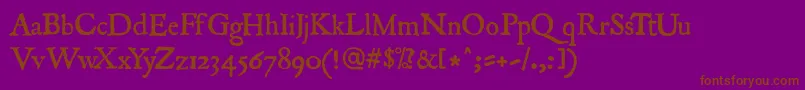 Шрифт Romanantique – коричневые шрифты на фиолетовом фоне