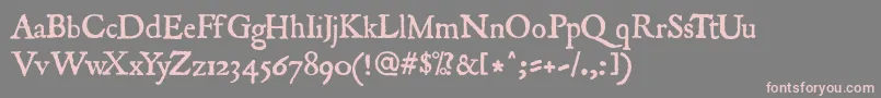 Romanantique Font – Pink Fonts on Gray Background