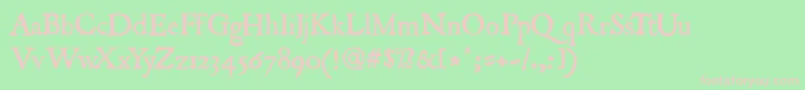 Romanantique Font – Pink Fonts on Green Background