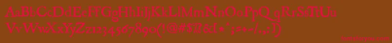 Romanantique Font – Red Fonts on Brown Background