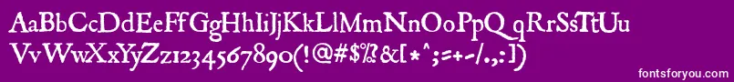 Romanantique Font – White Fonts on Purple Background