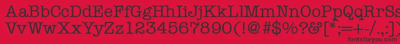 ModerntypewriterRegular Font – Black Fonts on Red Background