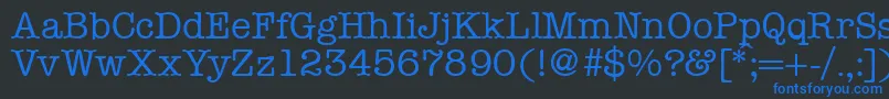 ModerntypewriterRegular Font – Blue Fonts on Black Background