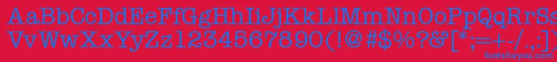 ModerntypewriterRegular Font – Blue Fonts on Red Background