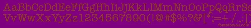 ModerntypewriterRegular Font – Brown Fonts on Purple Background