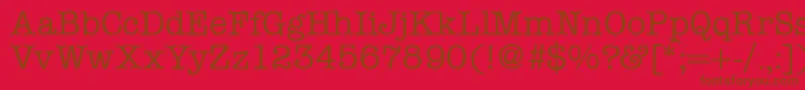 ModerntypewriterRegular Font – Brown Fonts on Red Background