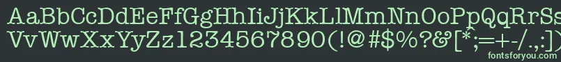 Шрифт ModerntypewriterRegular – зелёные шрифты на чёрном фоне