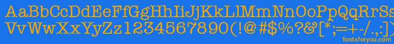 ModerntypewriterRegular Font – Orange Fonts on Blue Background